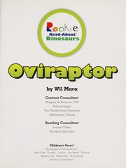 Cover of: Oviraptors by Wil Mara