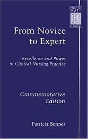 Cover of: From Novice to Expert by Patricia Benner, Patricia Benner