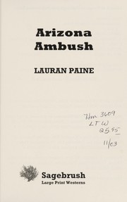 Cover of: Arizona ambush | Lauran Paine