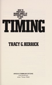 Cover of: Timing | Tracy G. Herrick