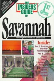 Cover of: The Insiders' Guide(r) to Savannah, GA