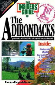 Cover of: The Insiders' Guide to the Adirondacks