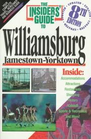 Cover of: The Insiders' Guide to Williamsburg Jamestown-Yorktown