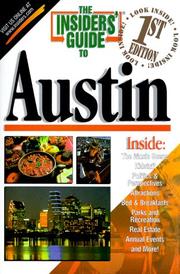 Cover of: Insiders' Guide to Austin--1st Edition by Cam Rossie, Hilary Hylton