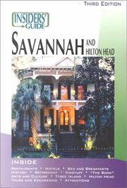 Cover of: Insiders' Guide to Savannah & Hilton Head