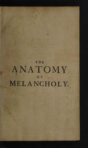 Cover of: The anatomy of melancholy by Robert Burton
