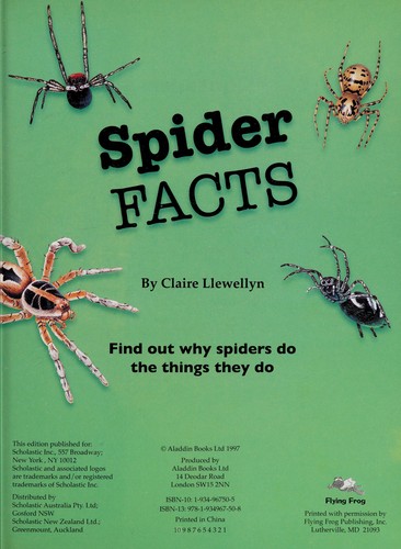 Spider facts by Claire Llewellyn