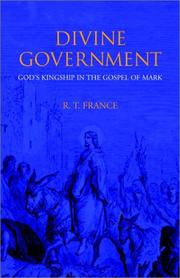 Cover of: Divine Government by R. T. France