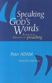 Cover of: Speaking God's Words by Peter Adam