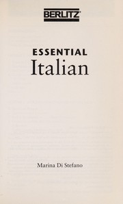Cover of: Berlitz essential Italian
