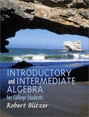 Cover of: Introductory and Intermediate Algebra for College Students