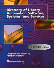 Cover of: Directory of Library Automation Software, Systems, and Services 2000-2001 (Directory of Library Automation Software, Systems and Services)