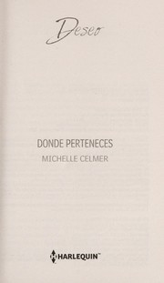 Cover of: Donde perteneces by Michelle Celmer