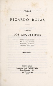 Cover of: Obras de Ricardo Rojas.