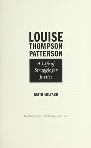 Cover of: Louise Thompson Patterson: a life of struggle for justice
