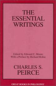 Cover of: Charles S. Peirce: The Essential Writings (Great Books in Philosophy)