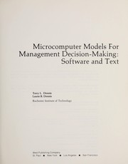 Cover of: Microcomputer Models for Manag Ement Dec