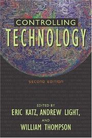 Cover of: Controlling Technology by Eric Katz