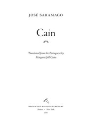 Cover of: Cain by José Saramago