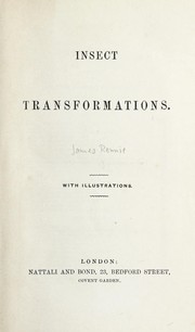 Cover of: Insect transformations ... | James Rennie