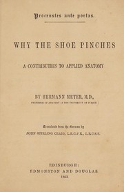 Cover of: Why the shoe pinches | Hermann Meyer