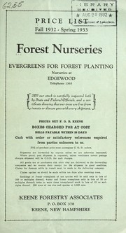 Cover of: Price list fall 1932-spring 1933: evergreens for forest planting