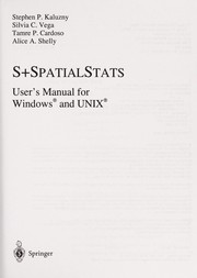 Cover of: S+SpatialStats | 