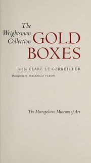 Gold boxes by Metropolitan Museum of Art (New York, N.Y.)