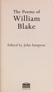 Cover of: The Poems of William Blake