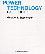 Cover of: Power technology by George E. Stephenson