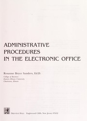 Administrative procedures in the electronic office