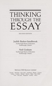 Cover of: Thinking through the essay | Judith Barker-Sandbrook