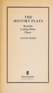 The history plays by Hare, David
