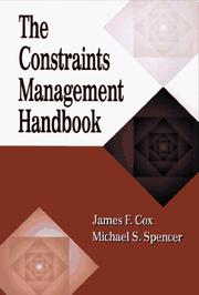 Cover of: The constraints management handbook by Cox, James F.