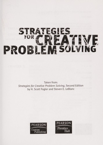 Strategies for creative problem solving by H. Scott Fogler