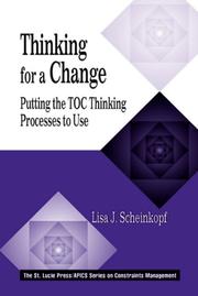 Cover of: Thinking for a Change by Lisa J. Scheinkopf