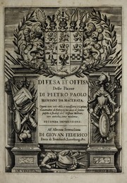 Cover of: Difesa et offesa delle piazze