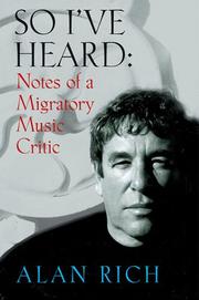 Cover of: So I've Heard: Notes of a Migratory Music Critic