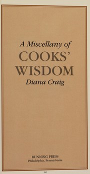 Cover of: A miscellany of cooks' wisdom