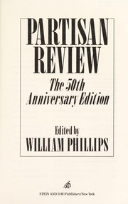 Cover of: Partisan review: the 50th anniversary edition