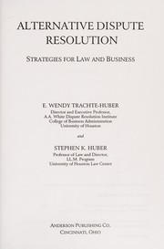 Cover of: Alternative Dispute Resolution | E. Wendy Trachte-Huber