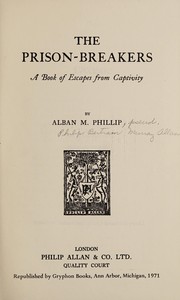 Cover of: The prison breakers | Allan, P. B. M.
