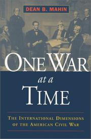 Cover of: One War at a Time by Dean B. Mahin