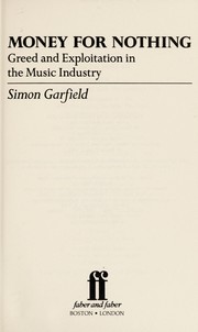 Cover of: Money for nothing | Simon Garfield