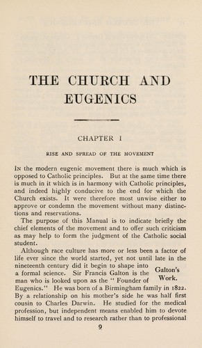 The church and eugenics by Thomas J. Gerrard