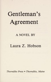 Cover of: Gentleman's agreement