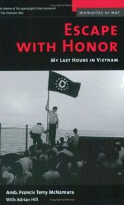 Cover of: Escape With Honor by Adrian Hill, Francis Terry McNamara