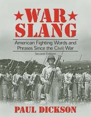 Cover of: War slang: American fighting words and phrases since the Civil War
