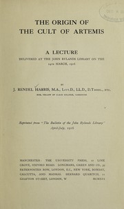Cover of: The origins of the cult of Artemis | J. Rendel Harris