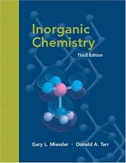 Cover of: Inorganic chemistry by Gary L. Miessler